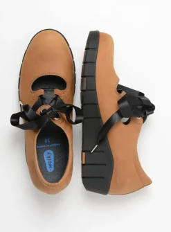 Wolky Boston - camel nubuck<DAMES Lage Veterschoenen|Herfst/Winter