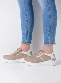 Wolky Bounce - safari nubuck<DAMES Lage Veterschoenen|Wandelschoenen