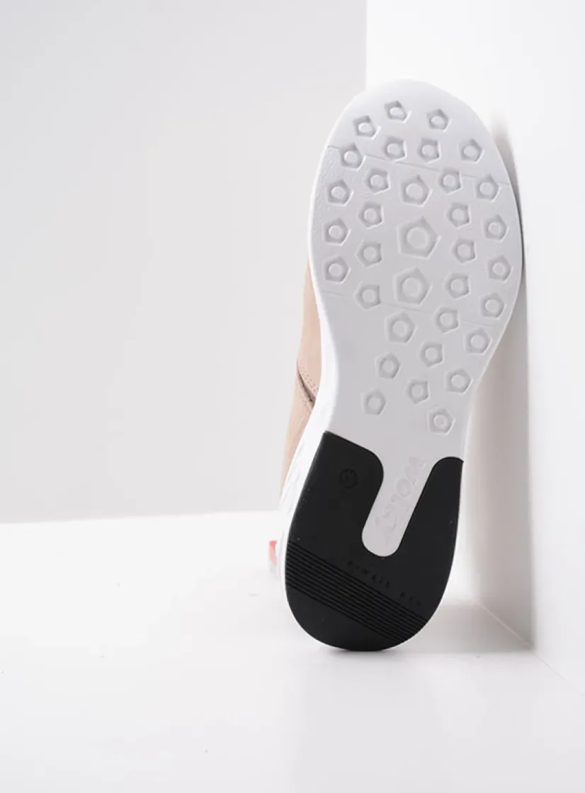 Wolky Bounce - safari/brons combi leer<DAMES Lage Veterschoenen|Wandelschoenen