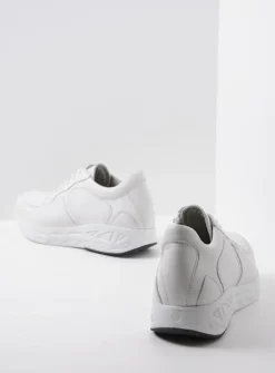 Wolky Bounce - wit leer<DAMES Lage Veterschoenen|Wandelschoenen
