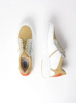 Wolky Bounce - wit/groen combi leer<DAMES Lage Veterschoenen|Wandelschoenen