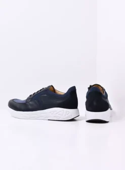 Wolky Bounce Men S2F - denim combi stretch leer<Heren Veterschoenen Heren|Sneakers Heren