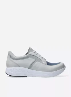 Wolky Bounce Men S2F - gebroken wit/jeans combi stretch leer<Heren Veterschoenen Heren|Sneakers Heren