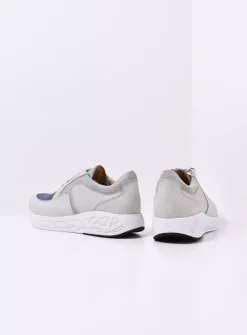 Wolky Bounce Men S2F - gebroken wit/jeans combi stretch leer<Heren Veterschoenen Heren|Sneakers Heren