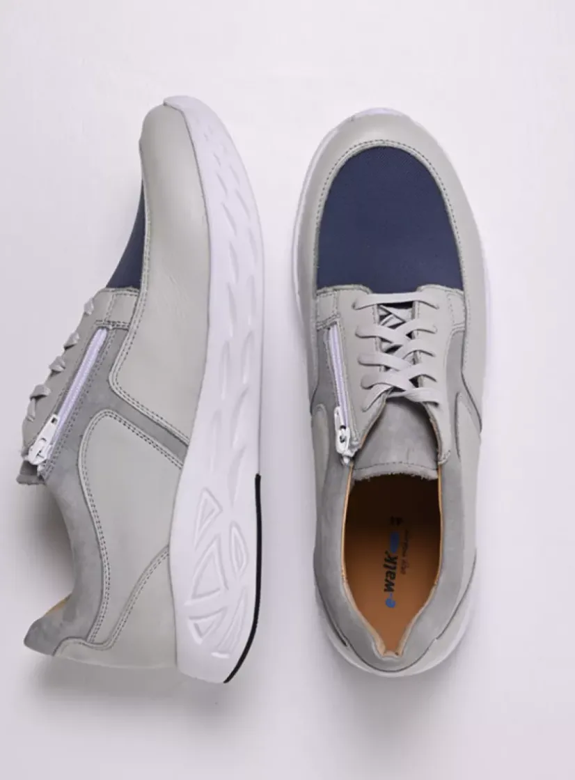 Wolky Bounce Men S2F - gebroken wit/jeans combi stretch leer<Heren Veterschoenen Heren|Sneakers Heren