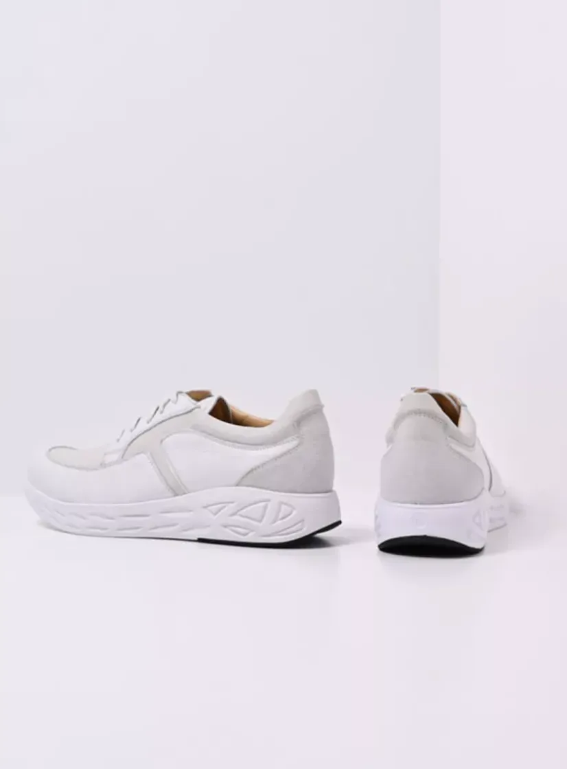 Wolky Bounce Men S2F - wit/gebroken wit combi stretch<Heren Veterschoenen Heren|Sneakers Heren