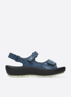 Wolky Brasilia - denim blauw leer<DAMES Sandalen