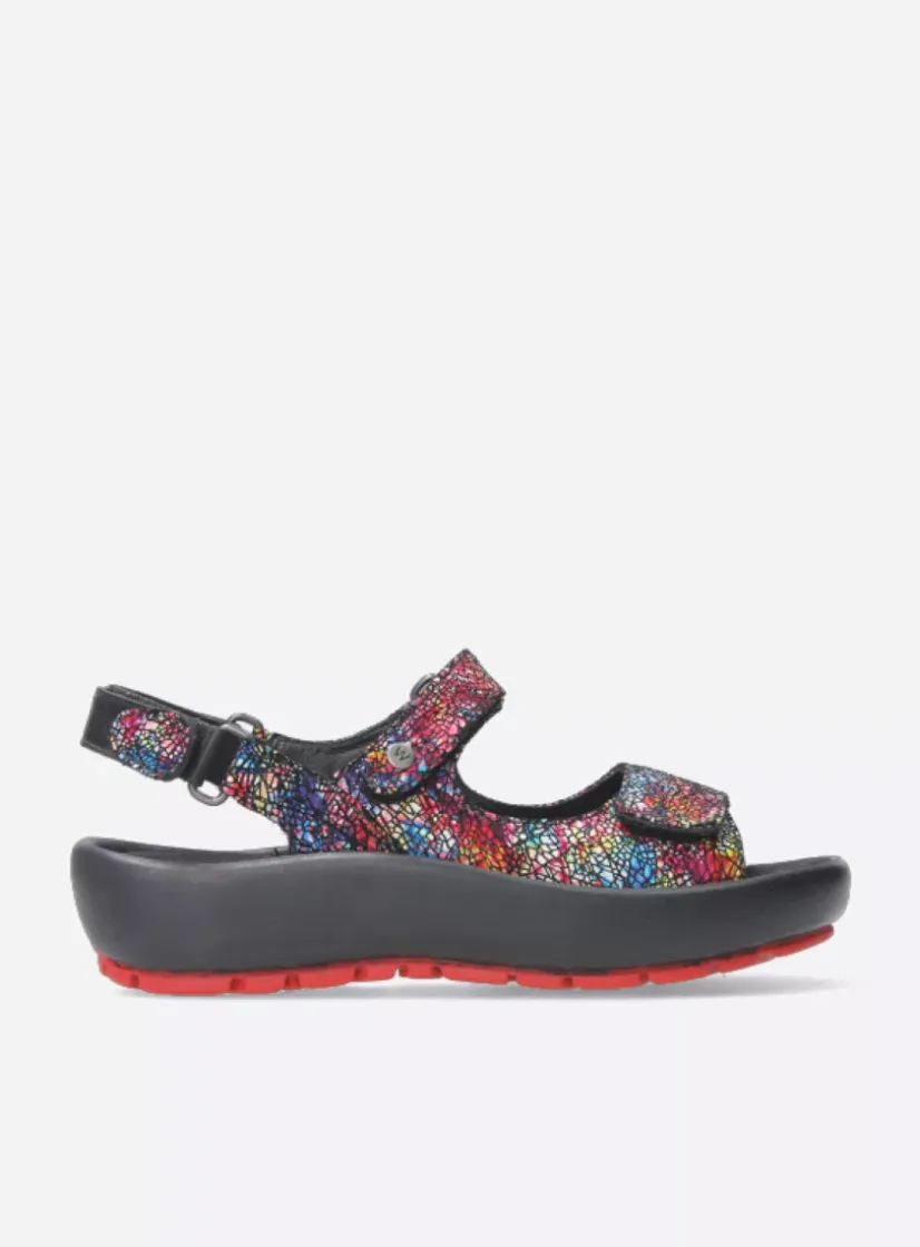 Wolky Brasilia - multi-zwart leer<DAMES Sandalen