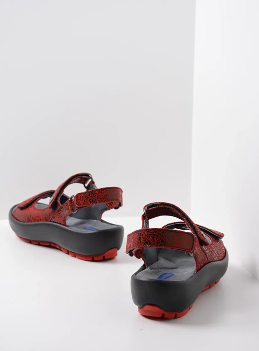 Wolky Brasilia - rood leer<DAMES Sandalen