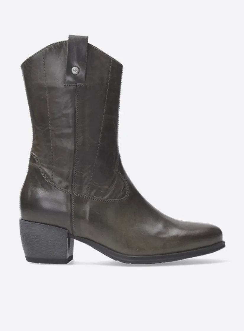 Wolky Caprock - cactus leer<DAMES Halfhoge Laarzen|Cowboylaarzen