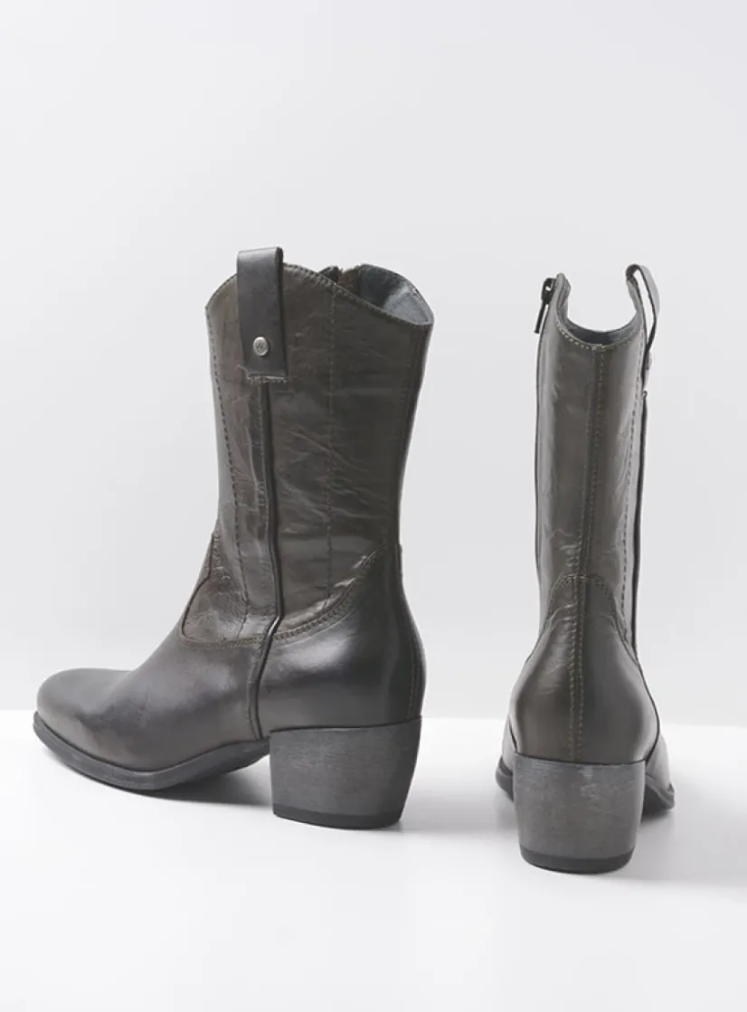 Wolky Caprock - cactus leer<DAMES Halfhoge Laarzen|Cowboylaarzen