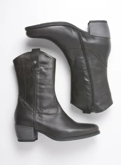Wolky Caprock - cactus leer<DAMES Halfhoge Laarzen|Cowboylaarzen