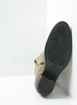 Wolky Caprock - taupe suede<DAMES Halfhoge Laarzen|Cowboylaarzen