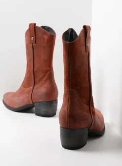 Wolky Caprock - terra suede<DAMES Halfhoge Laarzen|Cowboylaarzen