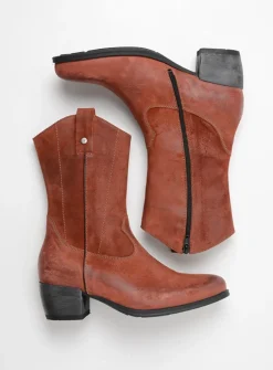 Wolky Caprock - terra suede<DAMES Halfhoge Laarzen|Cowboylaarzen