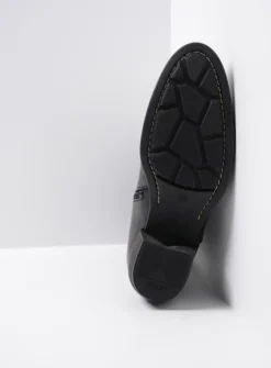 Wolky Caprock - zwart leer<DAMES Halfhoge Laarzen|Cowboylaarzen
