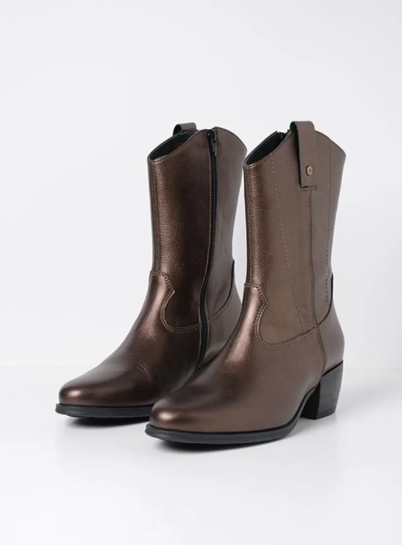 Wolky Caprock HV - brons leer<DAMES Cowboylaarzen|Herfst/Winter