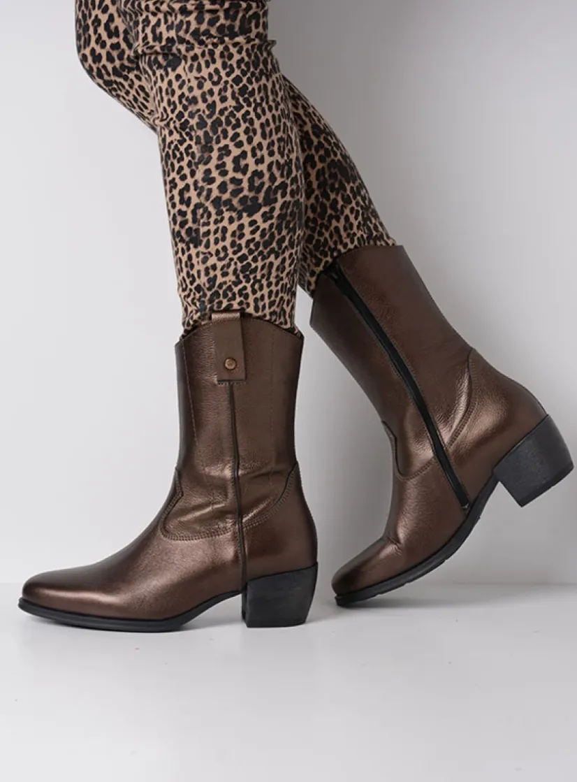 Wolky Caprock HV - brons leer<DAMES Cowboylaarzen|Herfst/Winter