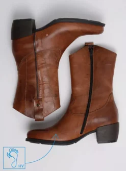 Wolky Caprock HV - cognac leer<DAMES Cowboylaarzen|Herfst/Winter
