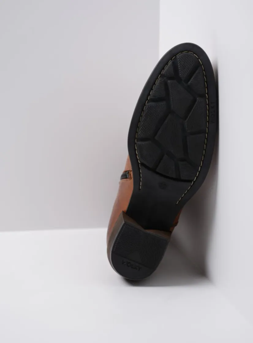 Wolky Caprock HV - cognac leer<DAMES Cowboylaarzen|Herfst/Winter