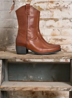 Wolky Caprock HV - cognac leer<DAMES Cowboylaarzen|Herfst/Winter