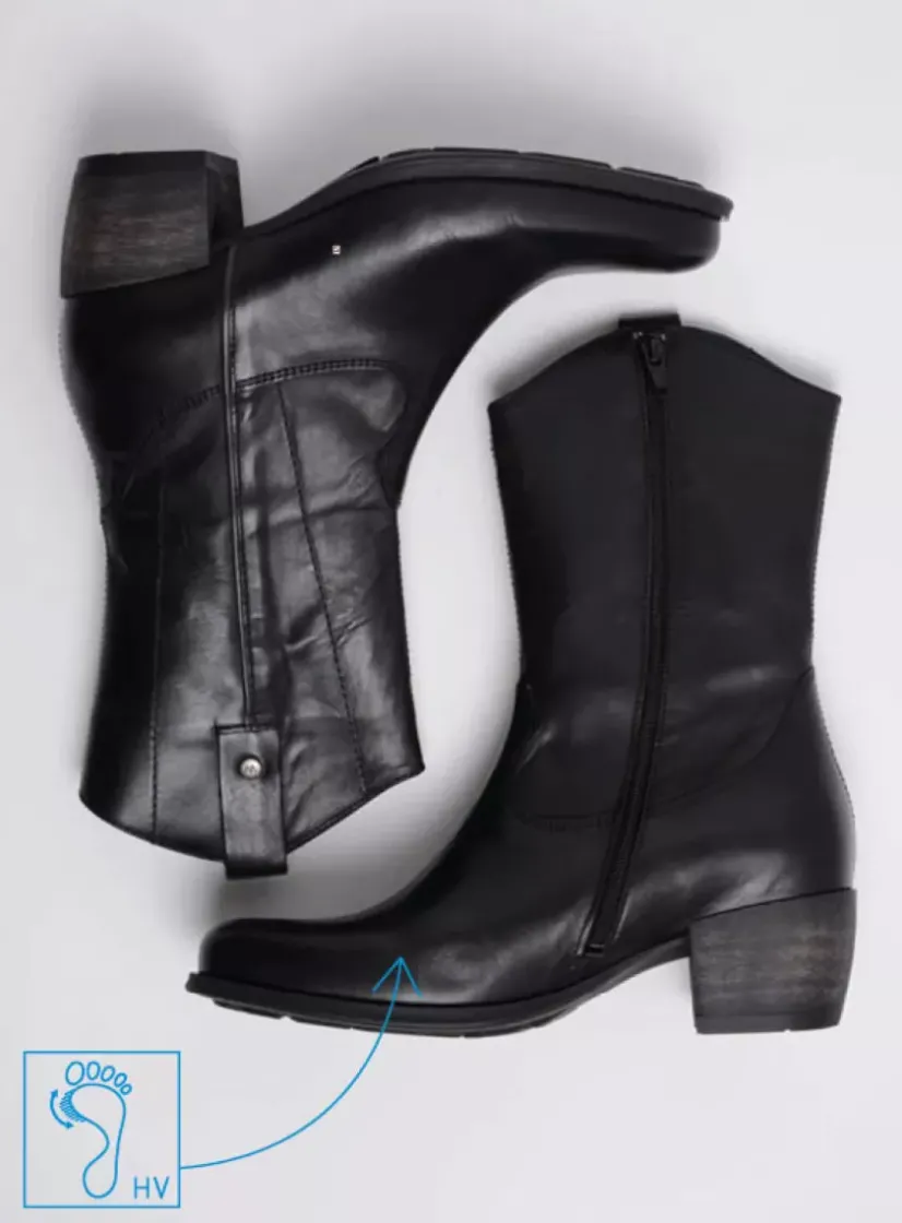 Wolky Caprock HV - zwart leer<DAMES Cowboylaarzen|Herfst/Winter