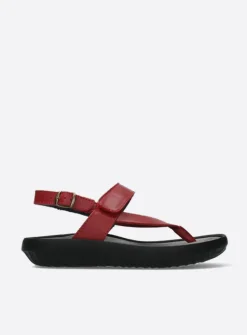 Wolky Cebu - rood leer<DAMES Sandalen