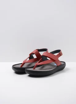 Wolky Cebu - rood leer<DAMES Sandalen