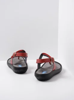 Wolky Cebu - rood leer<DAMES Sandalen