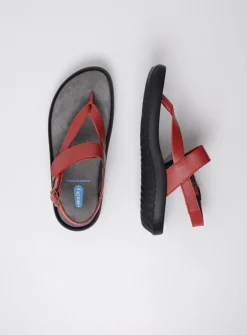 Wolky Cebu - rood leer<DAMES Sandalen