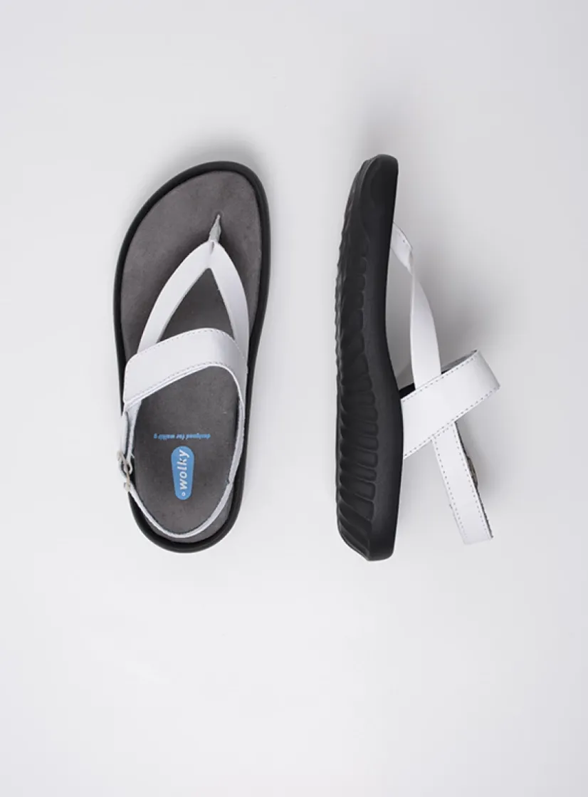 Wolky Cebu - wit leer<DAMES Sandalen