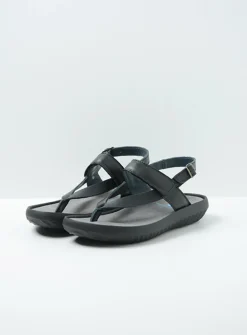 Wolky Cebu - zwart mat leer<DAMES Sandalen
