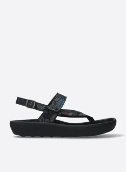 Wolky Cebu - zwart/blauw suede<DAMES Sandalen