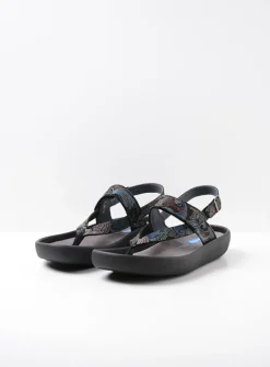 Wolky Cebu - zwart/blauw suede<DAMES Sandalen