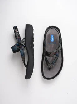 Wolky Cebu - zwart/blauw suede<DAMES Sandalen
