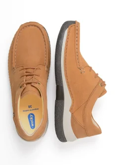 Wolky Celebration - cognac nubuck<DAMES Lage Veterschoenen|Sneakers