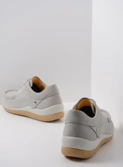 Wolky Celebration - lichtgrijs nubuck<DAMES Lage Veterschoenen|Sneakers
