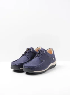 Wolky Celebration - paars nubuck<DAMES Lage Veterschoenen|Sneakers