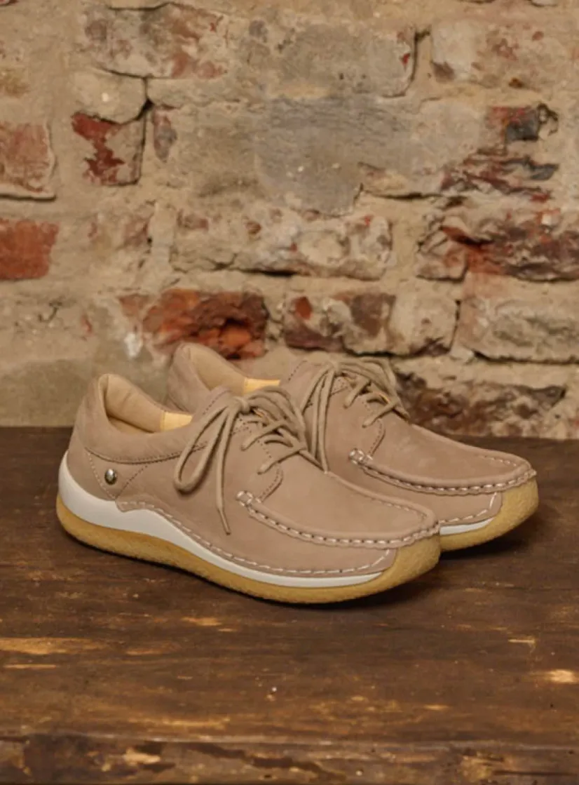 Wolky Celebration - safari nubuck<DAMES Lage Veterschoenen|Sneakers