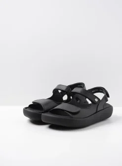 Wolky Celine XW - zwart leer<DAMES Sandalen