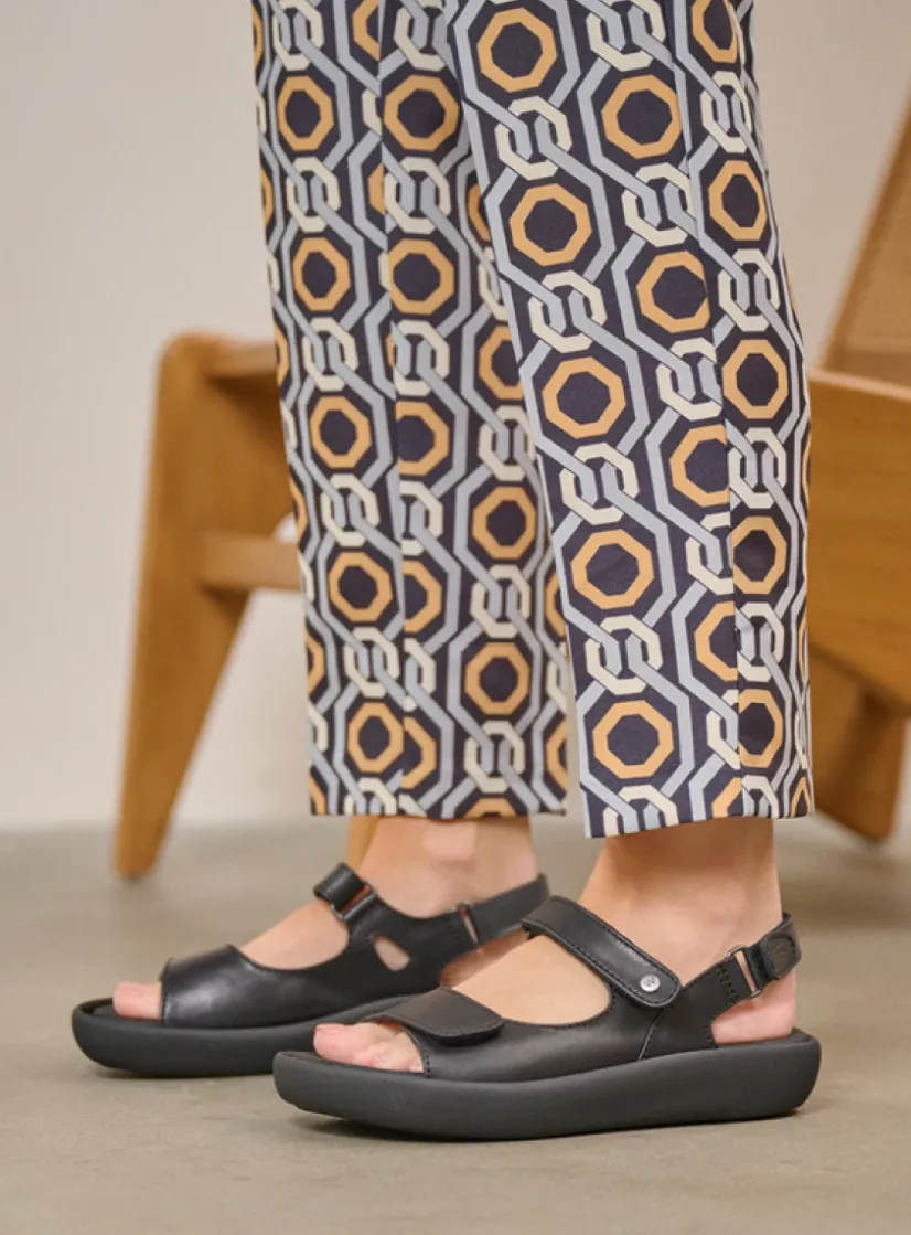 Wolky Celine XW - zwart leer<DAMES Sandalen