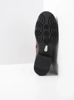Wolky Center XW - bordeauxrood leer<DAMES Veterlaarzen|Biker Boots