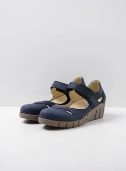 Wolky Charlotte - blauw zomer nubuck<DAMES Bandschoenen