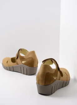 Wolky Charlotte - middenbruin nubuck<DAMES Bandschoenen