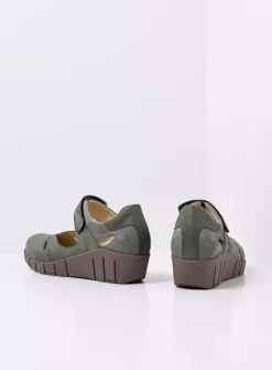 Wolky Charlotte - saliegroen nubuck<DAMES Bandschoenen