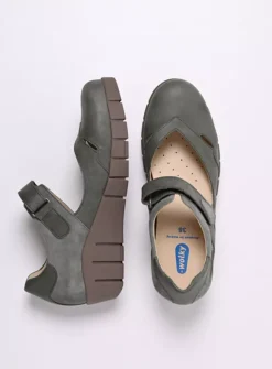 Wolky Charlotte - saliegroen nubuck<DAMES Bandschoenen