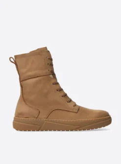 Wolky Check - cognac nubuck<DAMES Hoge Veterschoenen|Veterlaarzen