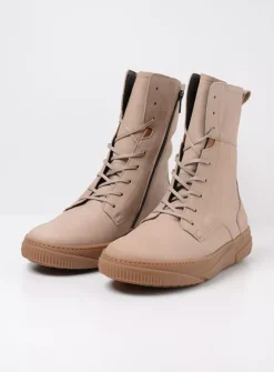 Wolky Check - safari nubuck<DAMES Hoge Veterschoenen|Veterlaarzen