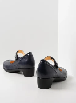 Wolky Chili - blauw leer<DAMES Herfst/Winter|Bandschoenen