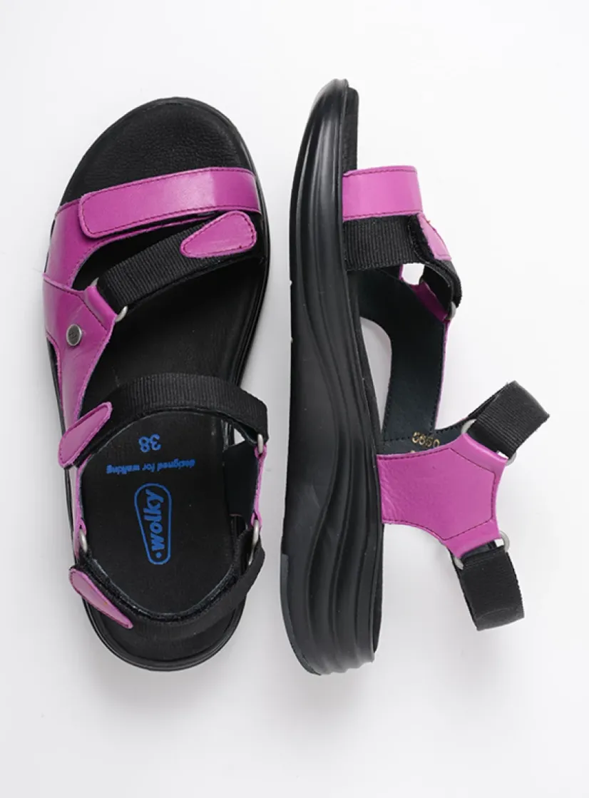Wolky Cirro - fuchsia leer<DAMES Sandalen